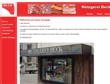 Tablet Screenshot of metzgerei-beck.de